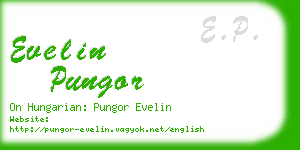 evelin pungor business card